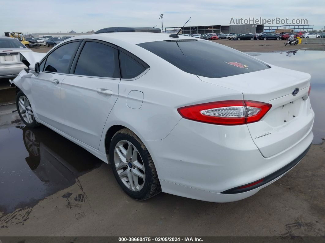 2015 Ford Fusion Se White vin: 3FA6P0H73FR196439