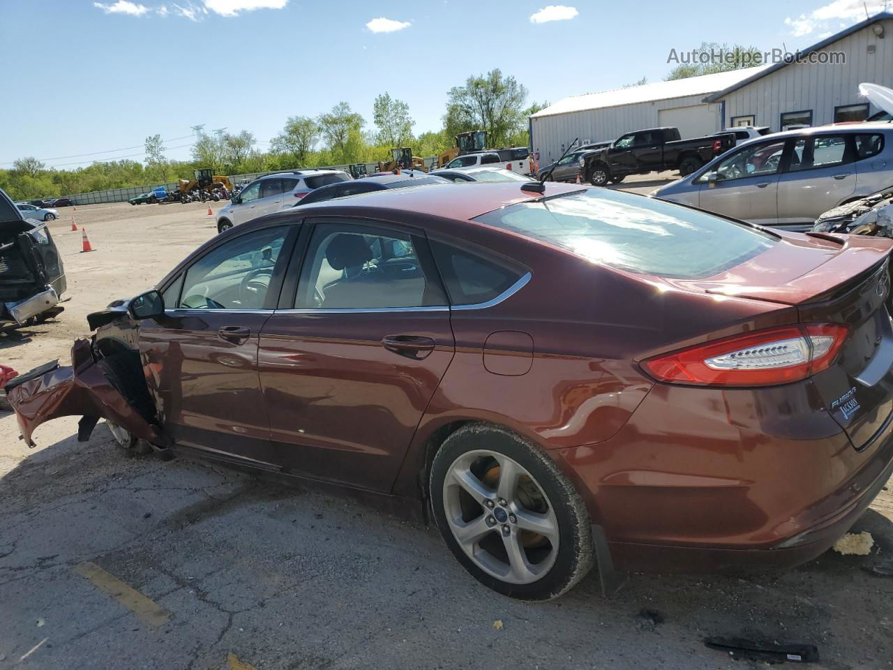 2015 Ford Fusion Se Burgundy vin: 3FA6P0H73FR203745