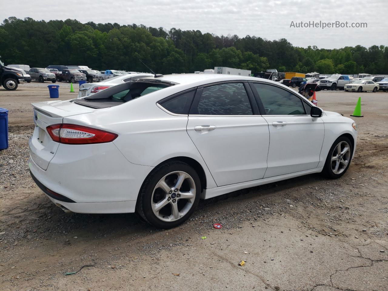 2016 Ford Fusion Se White vin: 3FA6P0H73GR177794