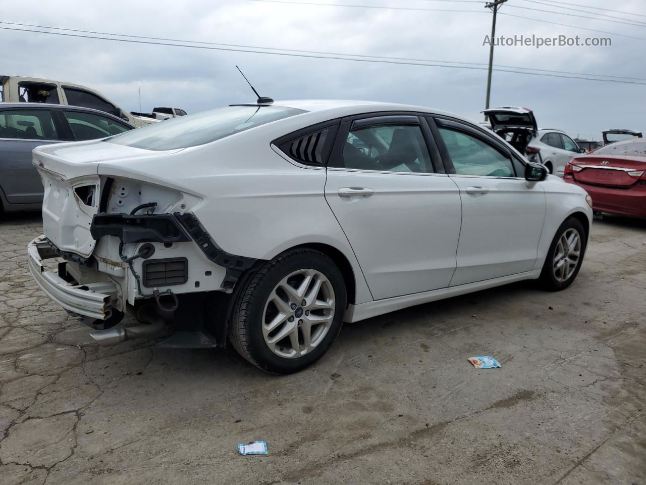 2016 Ford Fusion Se White vin: 3FA6P0H73GR185460