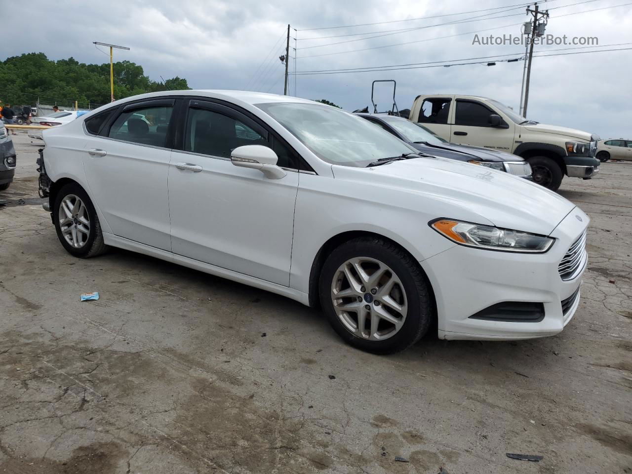 2016 Ford Fusion Se White vin: 3FA6P0H73GR185460