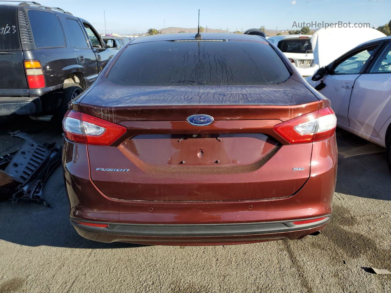 2016 Ford Fusion Se Burgundy vin: 3FA6P0H73GR264451