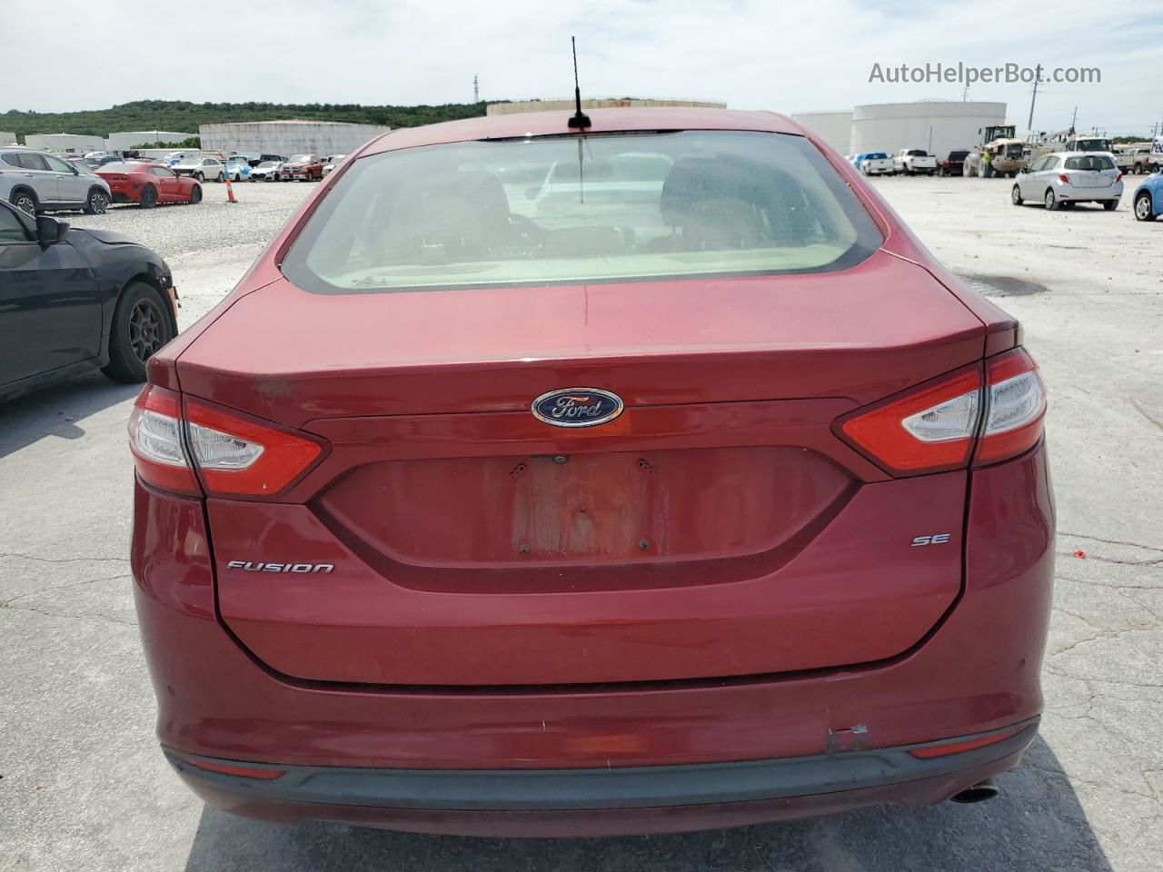 2016 Ford Fusion Se Red vin: 3FA6P0H73GR265387