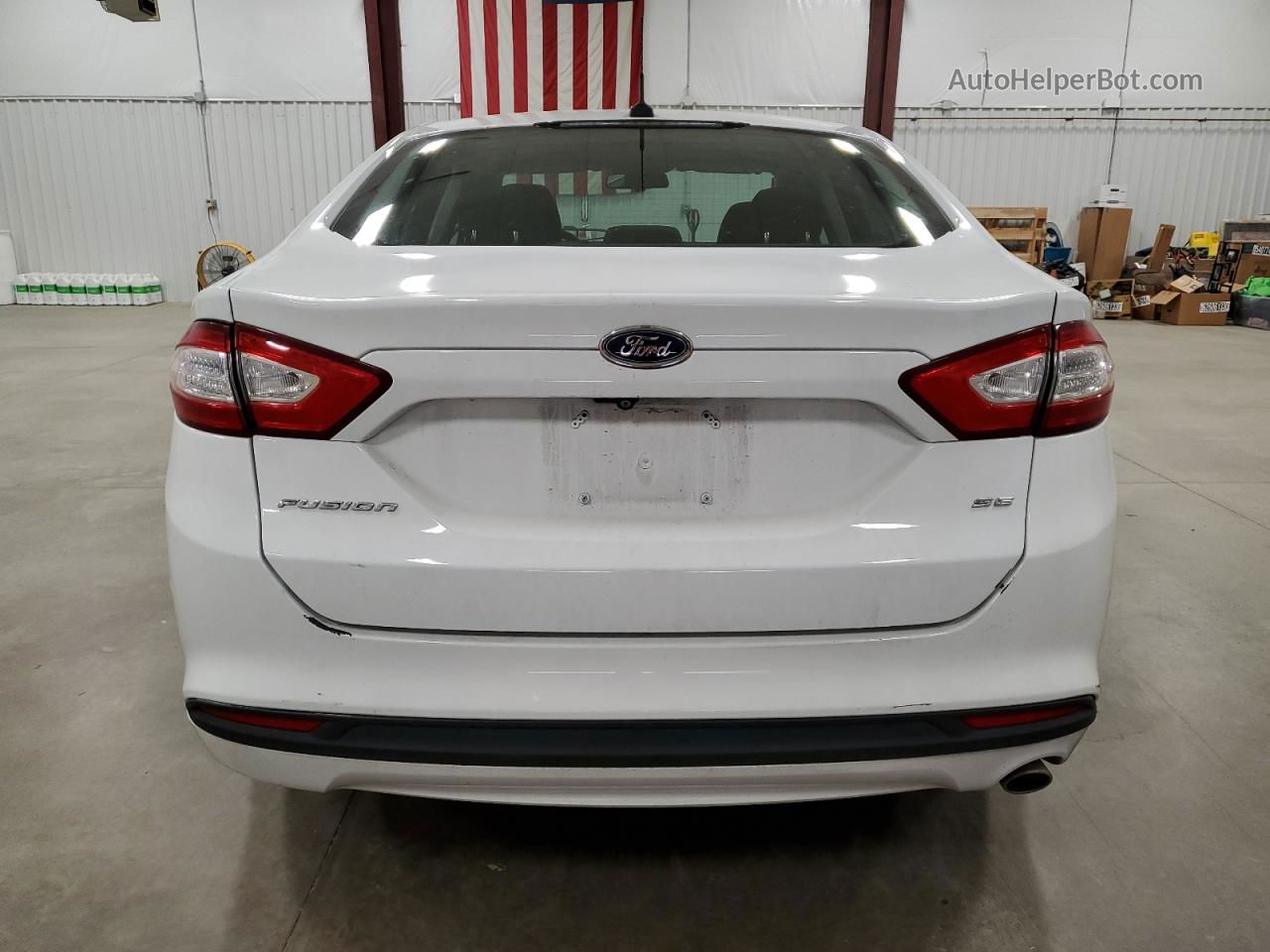 2016 Ford Fusion Se White vin: 3FA6P0H73GR333218