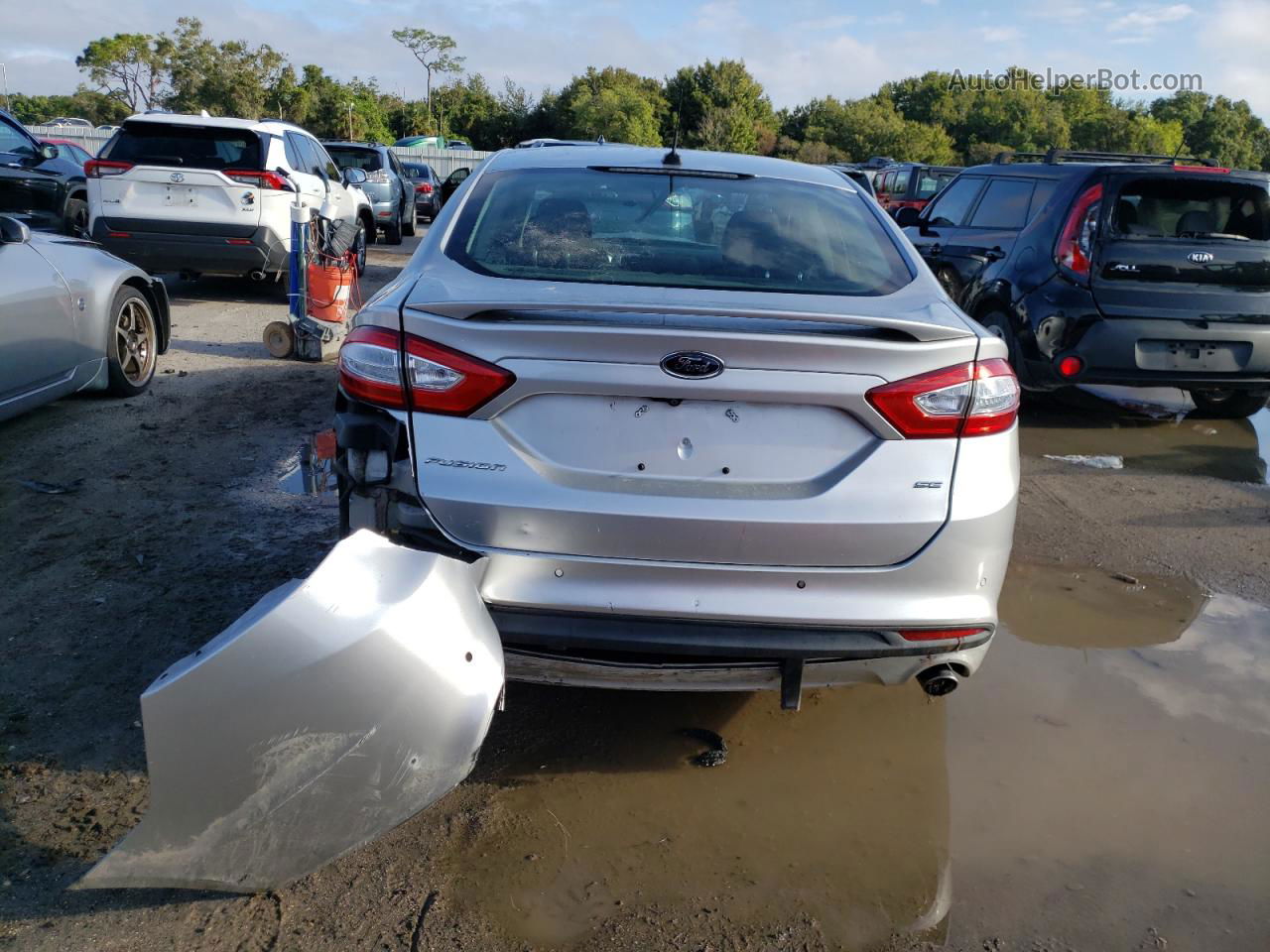 2016 Ford Fusion Se Silver vin: 3FA6P0H73GR364808