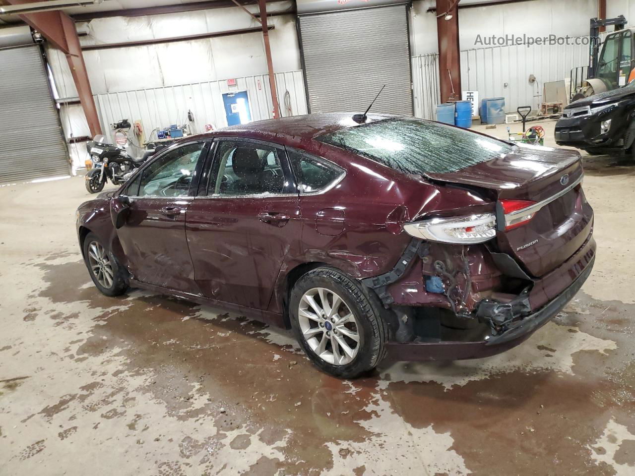 2017 Ford Fusion Se Maroon vin: 3FA6P0H73HR103888