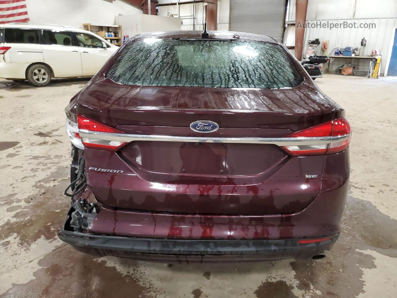 2017 Ford Fusion Se Maroon vin: 3FA6P0H73HR103888