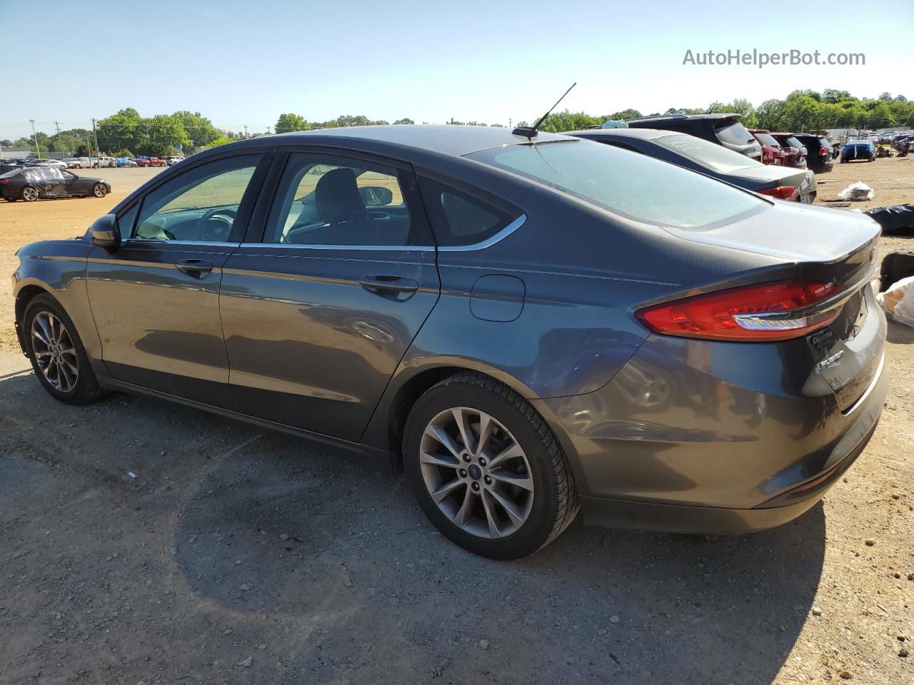 2017 Ford Fusion Se Gray vin: 3FA6P0H73HR125664