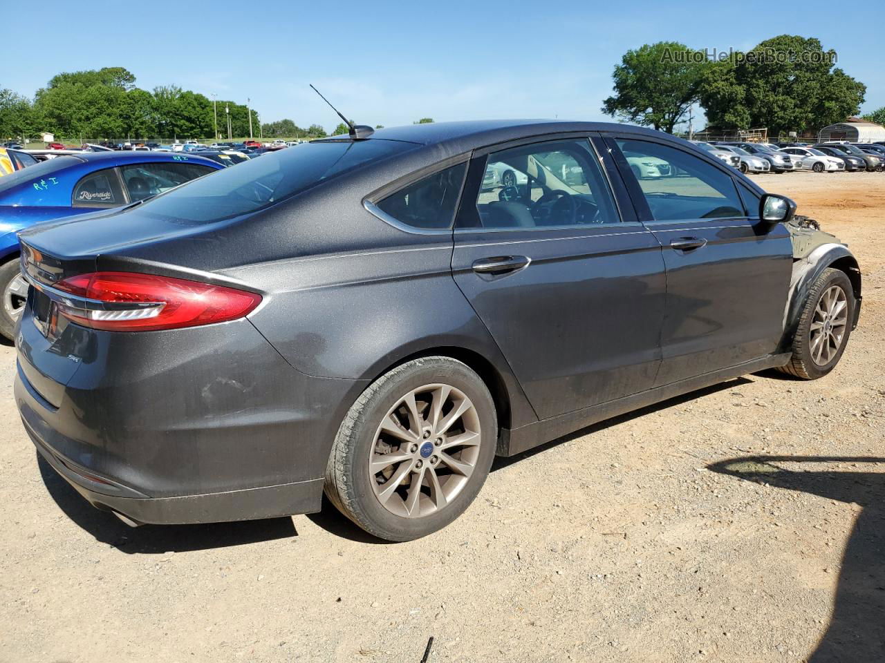 2017 Ford Fusion Se Gray vin: 3FA6P0H73HR125664