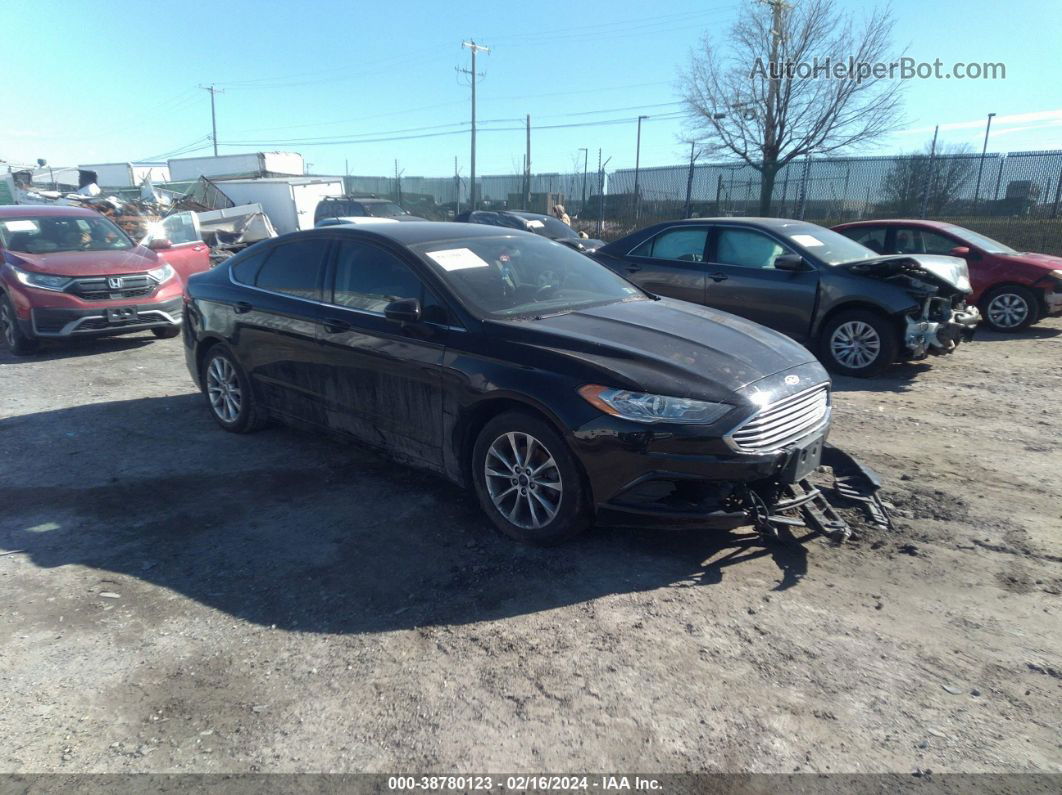 2017 Ford Fusion Se Black vin: 3FA6P0H73HR143081