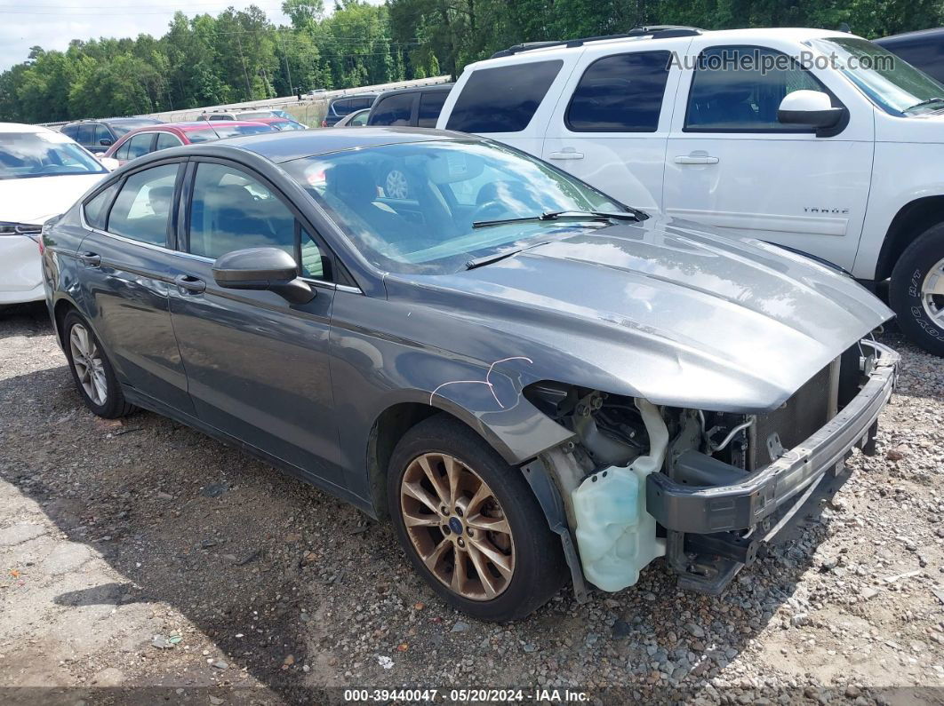 2017 Ford Fusion Se Gray vin: 3FA6P0H73HR145672