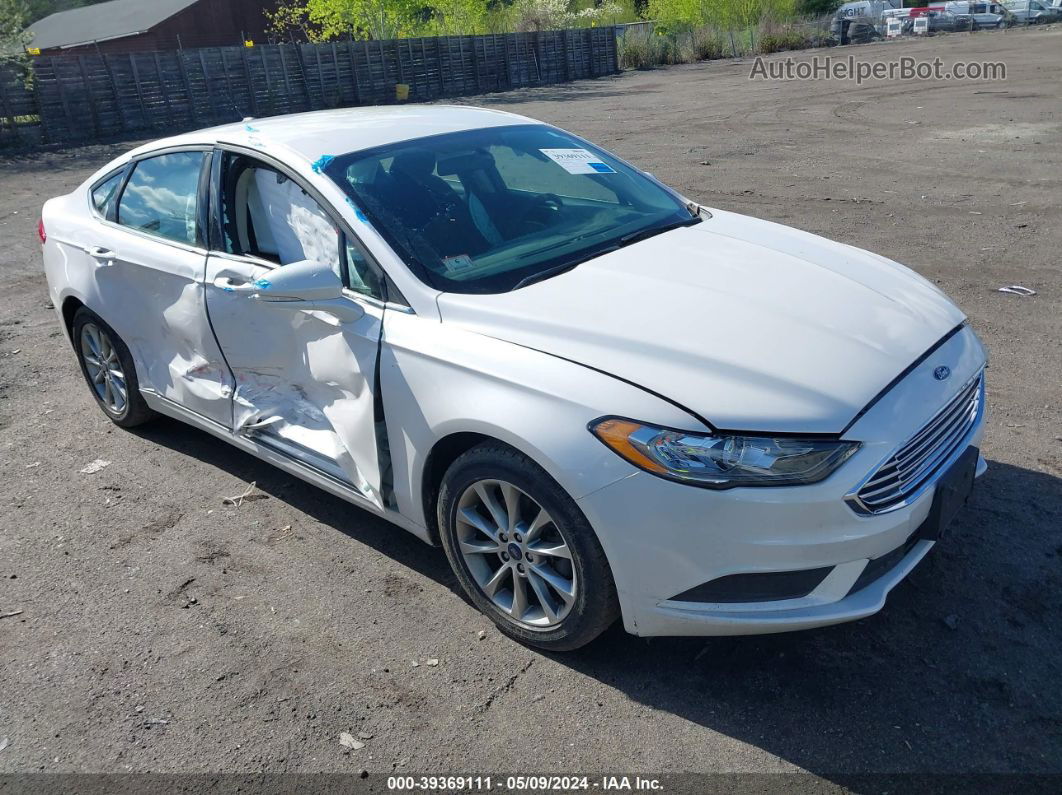 2017 Ford Fusion Se White vin: 3FA6P0H73HR193964