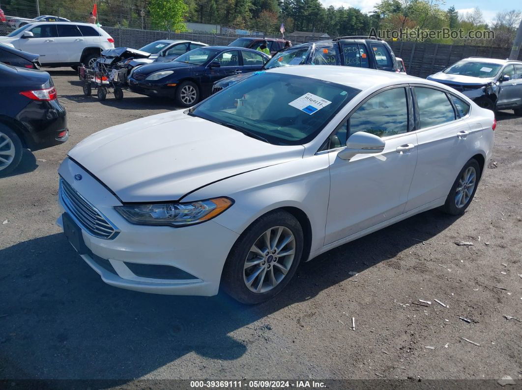 2017 Ford Fusion Se White vin: 3FA6P0H73HR193964