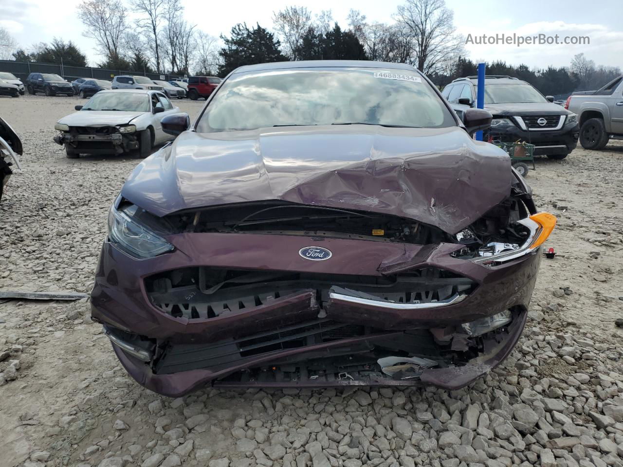 2017 Ford Fusion Se Maroon vin: 3FA6P0H73HR194256