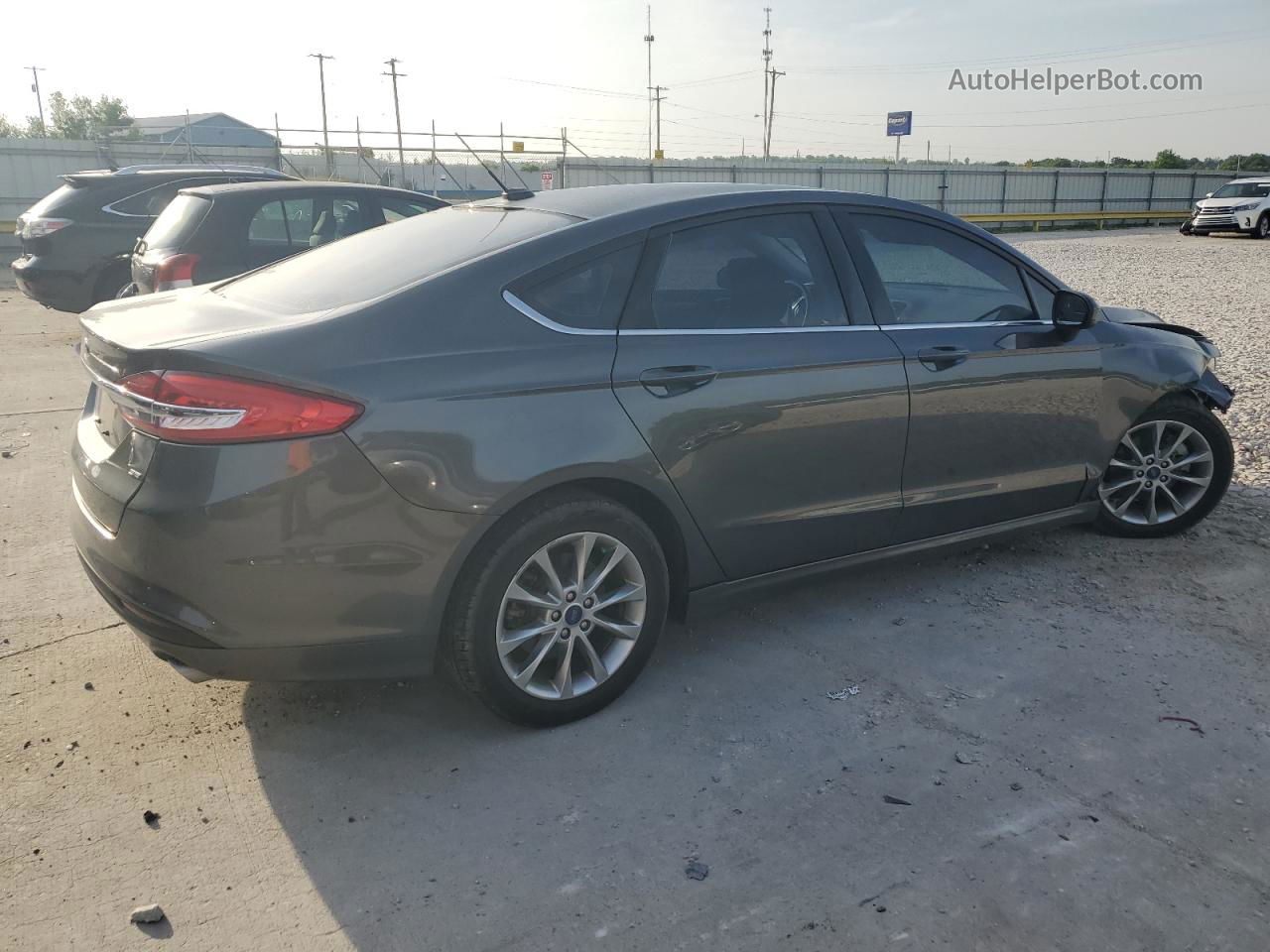 2017 Ford Fusion Se Gray vin: 3FA6P0H73HR221357