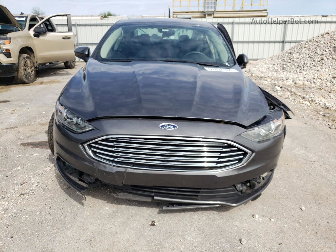 2017 Ford Fusion Se Gray vin: 3FA6P0H73HR259221