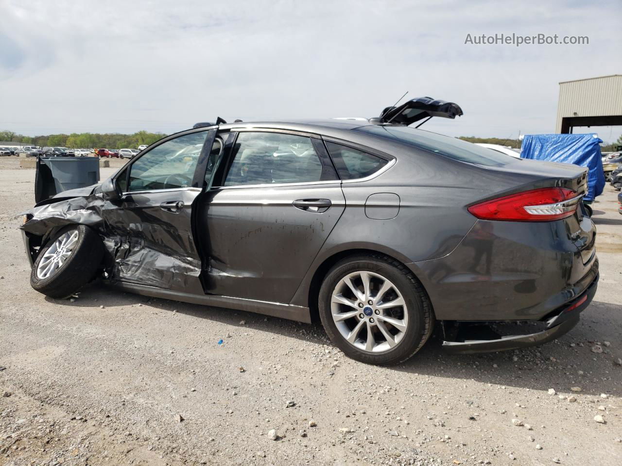 2017 Ford Fusion Se Gray vin: 3FA6P0H73HR259221