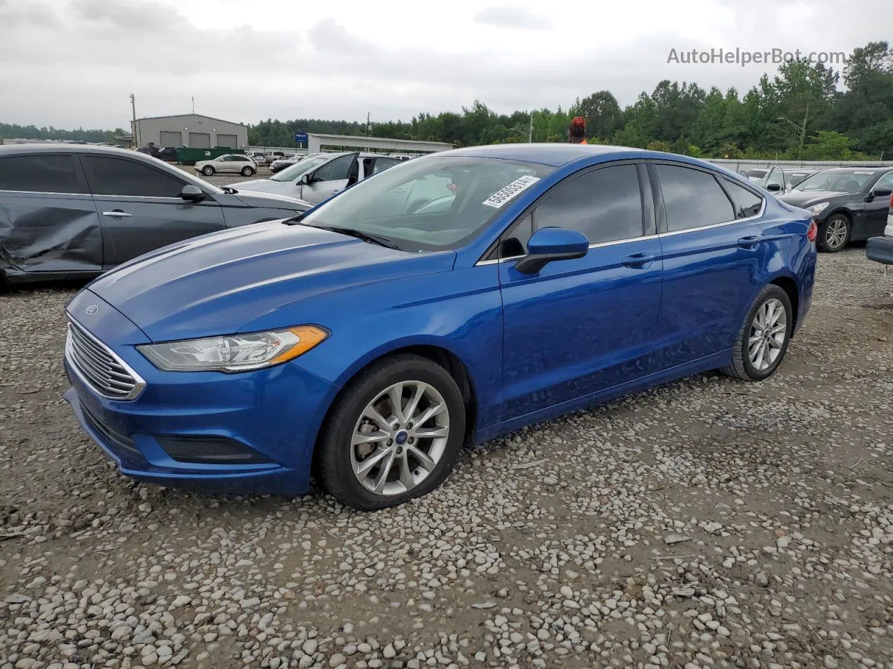 2017 Ford Fusion Se Синий vin: 3FA6P0H73HR316727