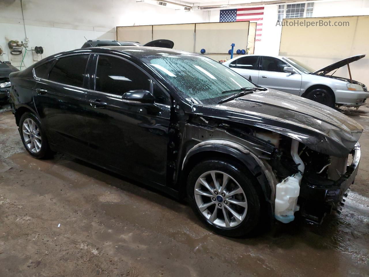 2017 Ford Fusion Se Black vin: 3FA6P0H73HR341627