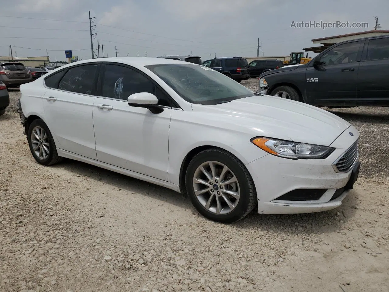 2017 Ford Fusion Se White vin: 3FA6P0H73HR349792