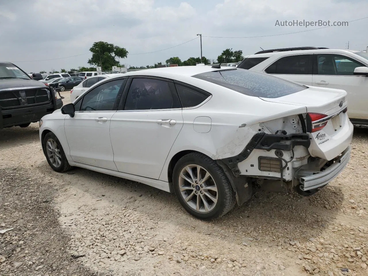 2017 Ford Fusion Se White vin: 3FA6P0H73HR349792