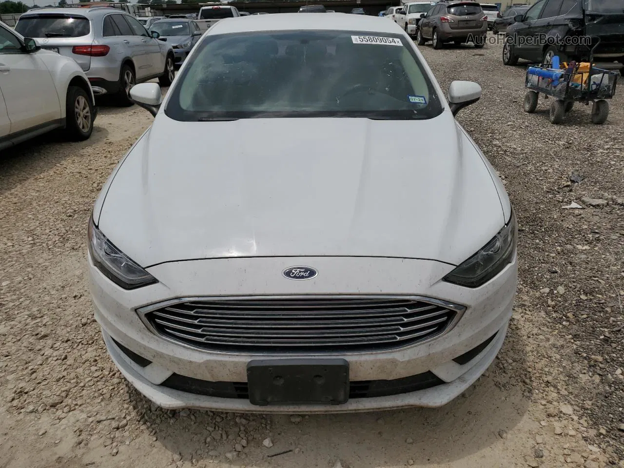 2017 Ford Fusion Se White vin: 3FA6P0H73HR349792