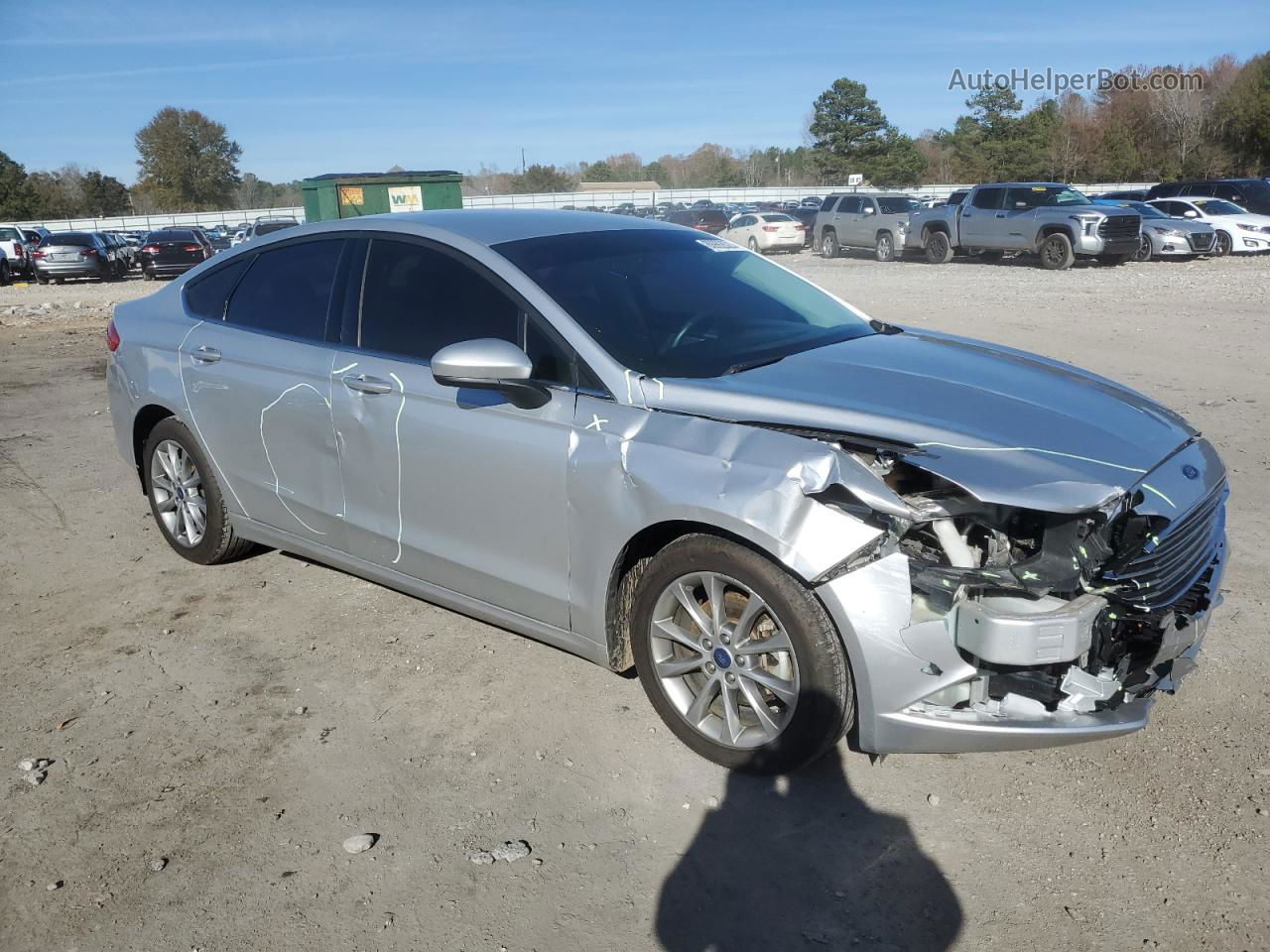 2017 Ford Fusion Se Silver vin: 3FA6P0H73HR402605