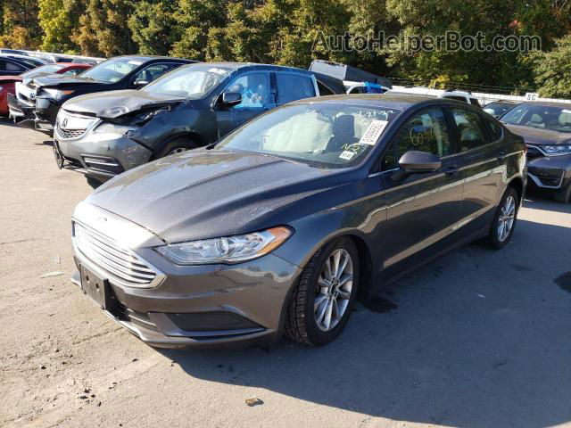 2017 Ford Fusion Se Gray vin: 3FA6P0H73HR410493