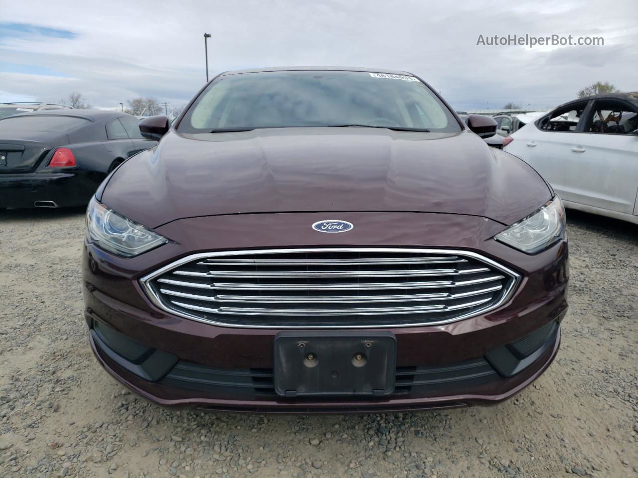 2017 Ford Fusion Se Burgundy vin: 3FA6P0H73HR414138