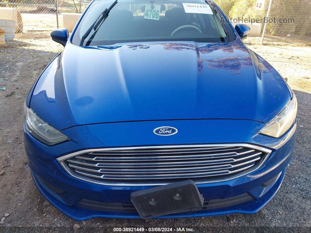 2018 Ford Fusion Se Blue vin: 3FA6P0H73JR191671