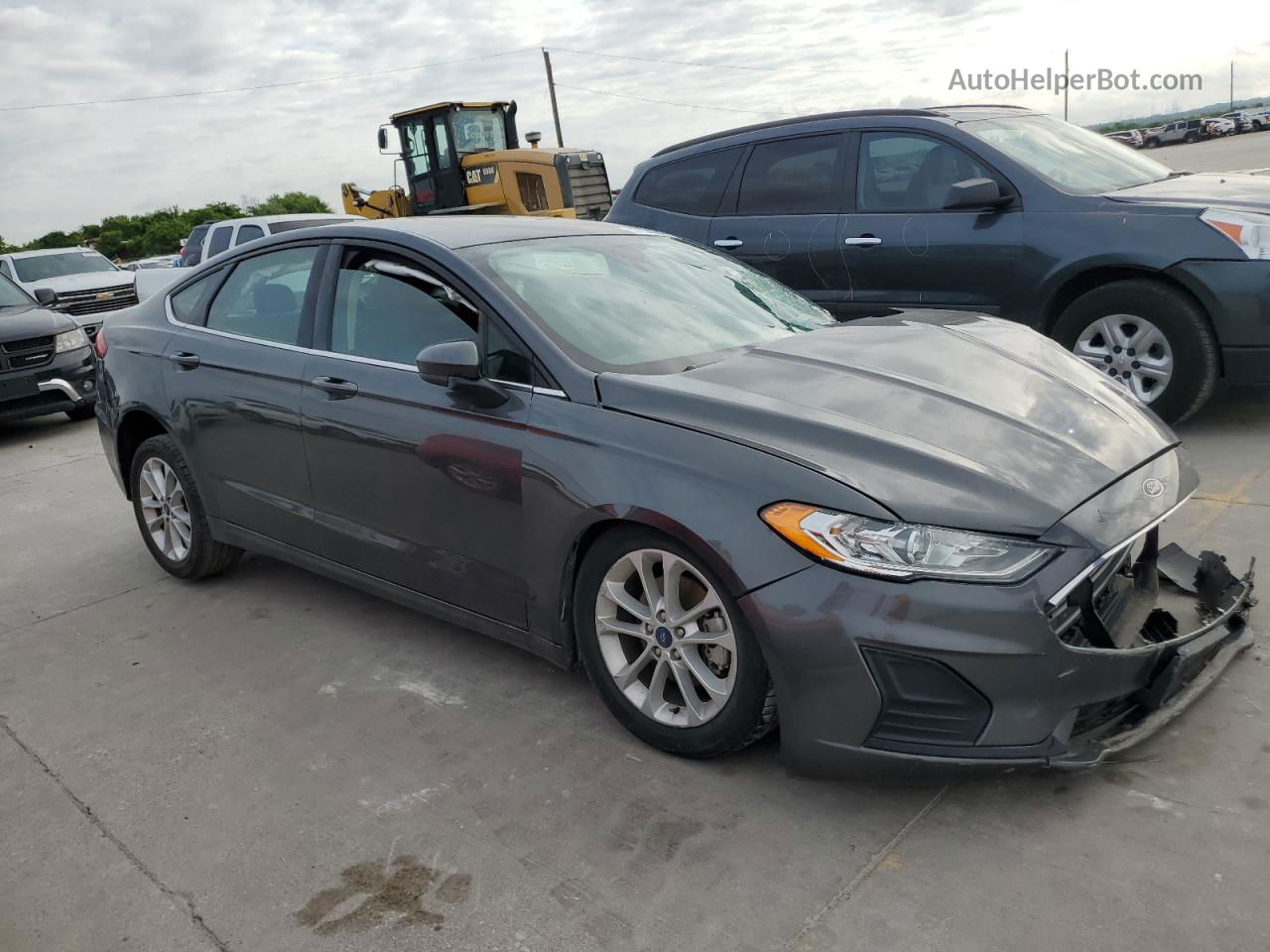 2019 Ford Fusion Se Серый vin: 3FA6P0H73KR210219