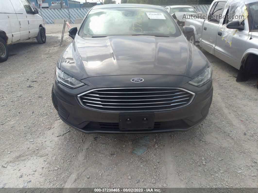 2019 Ford Fusion Se Gray vin: 3FA6P0H73KR218837