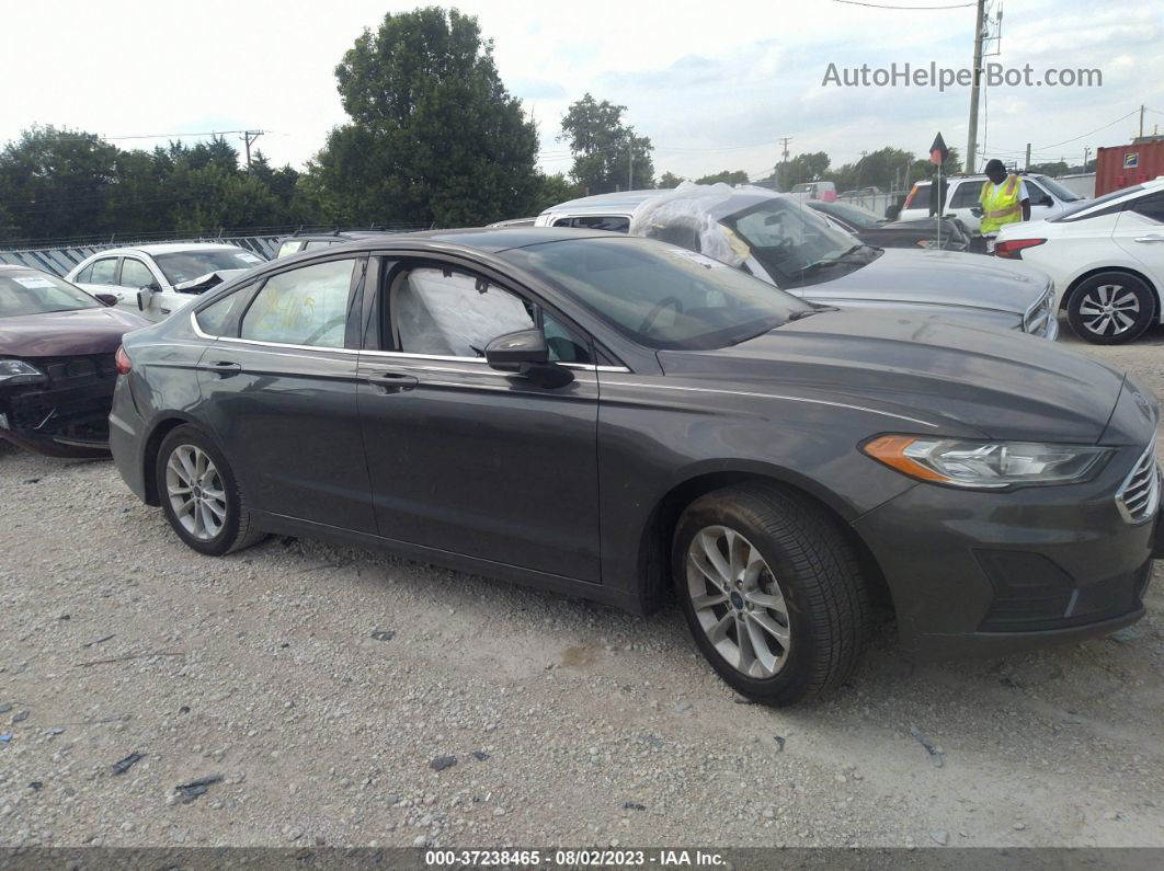 2019 Ford Fusion Se Gray vin: 3FA6P0H73KR218837