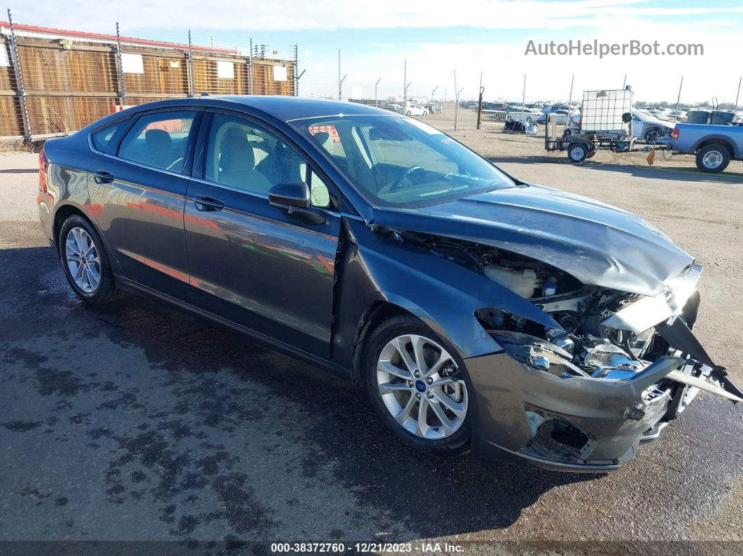 2020 Ford Fusion Se Gray vin: 3FA6P0H73LR154848