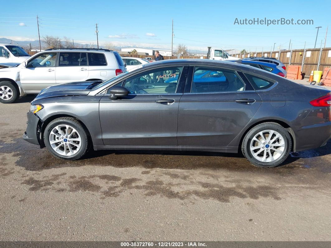 2020 Ford Fusion Se Gray vin: 3FA6P0H73LR154848