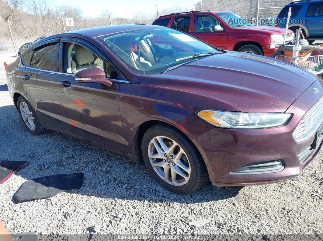 2013 Ford Fusion Se Maroon vin: 3FA6P0H74DR101626