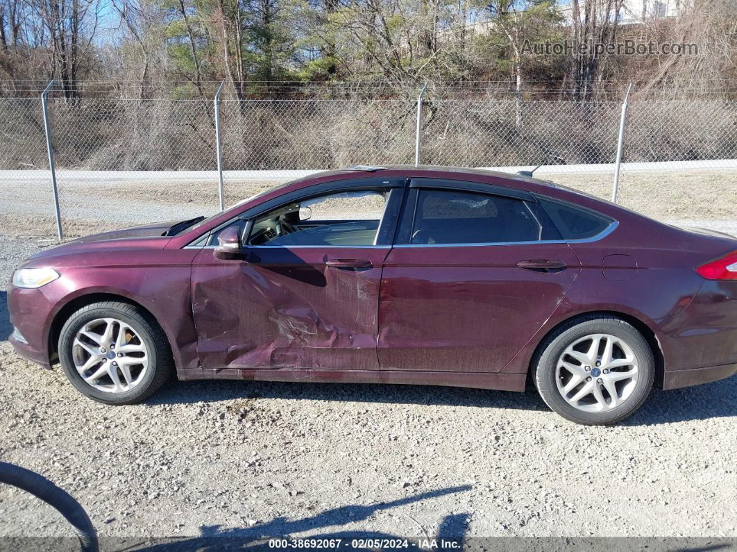 2013 Ford Fusion Se Maroon vin: 3FA6P0H74DR101626