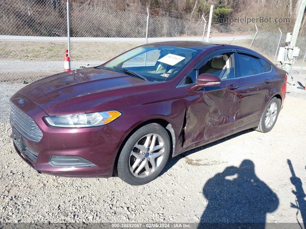 2013 Ford Fusion Se Maroon vin: 3FA6P0H74DR101626