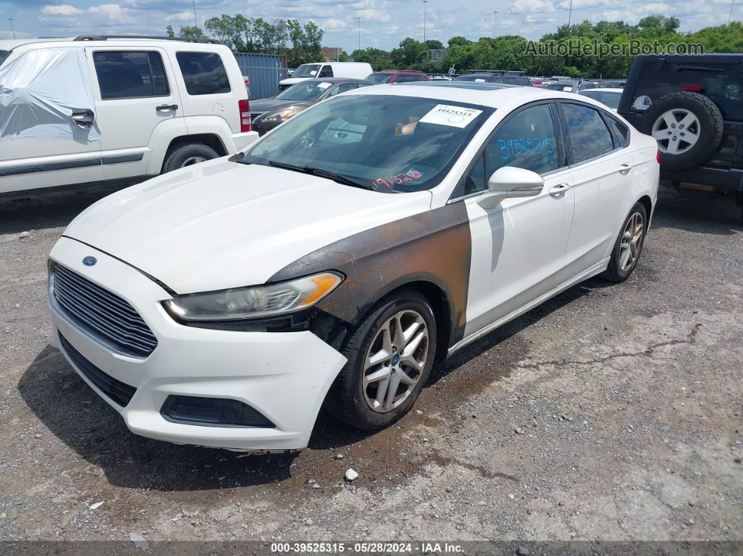 2013 Ford Fusion Se White vin: 3FA6P0H74DR141320