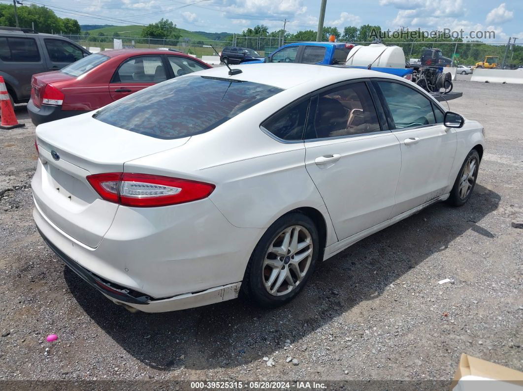 2013 Ford Fusion Se White vin: 3FA6P0H74DR141320