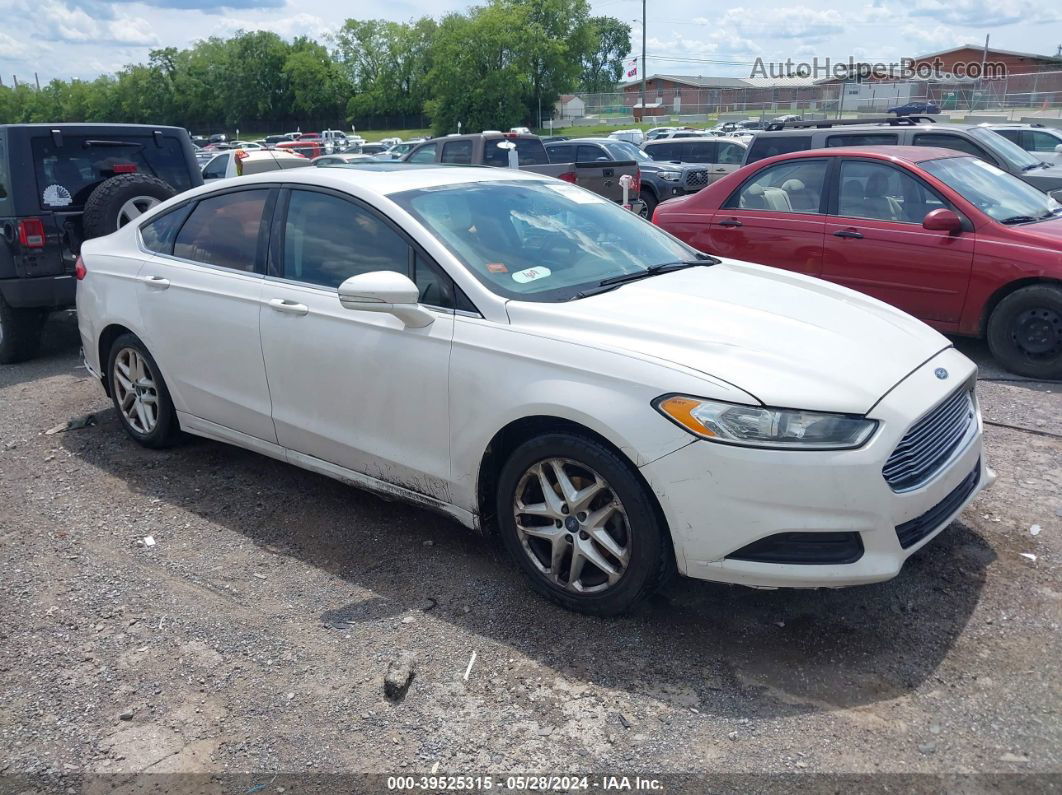 2013 Ford Fusion Se White vin: 3FA6P0H74DR141320