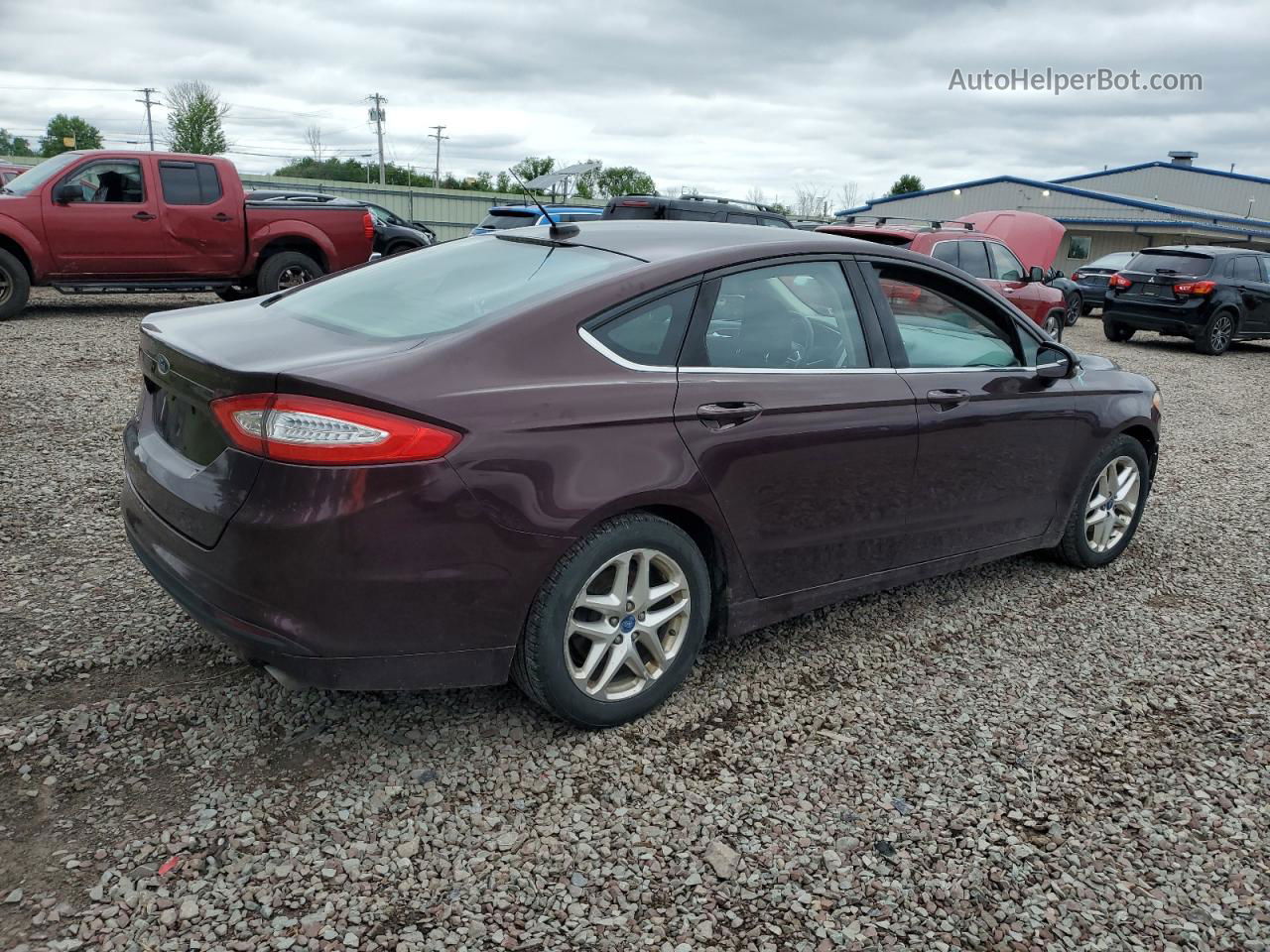 2013 Ford Fusion Se Burgundy vin: 3FA6P0H74DR255575