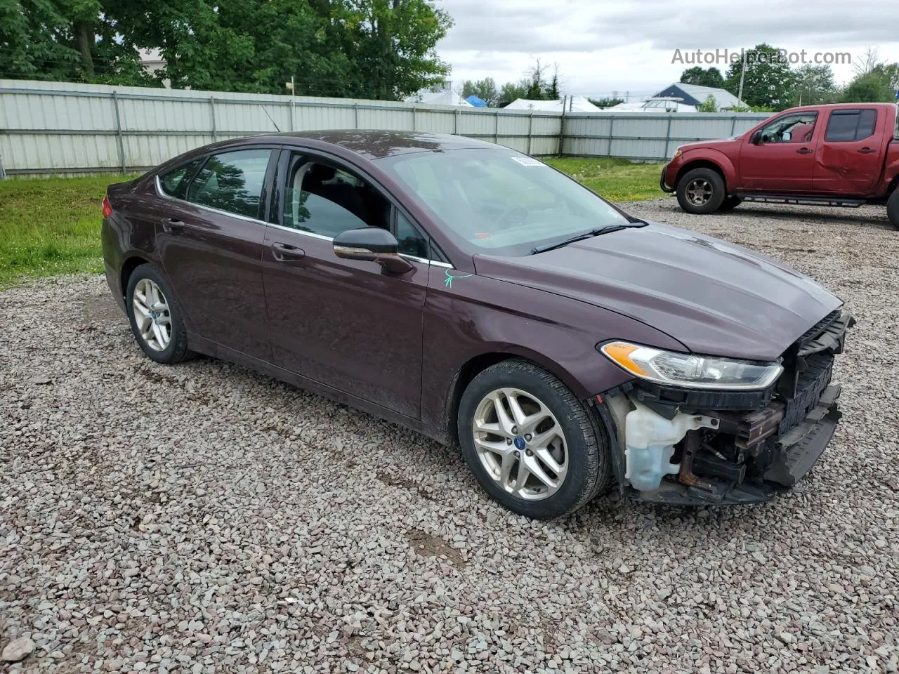 2013 Ford Fusion Se Burgundy vin: 3FA6P0H74DR255575