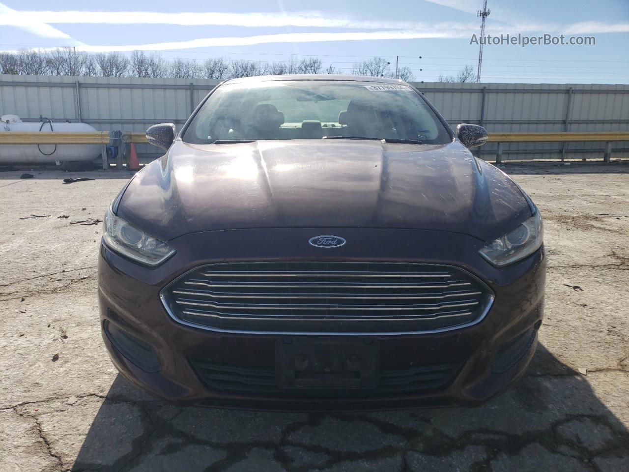 2013 Ford Fusion Se Maroon vin: 3FA6P0H74DR280718