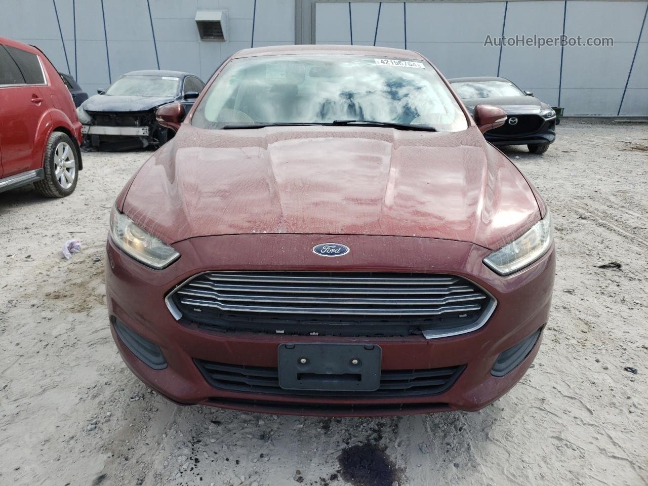 2014 Ford Fusion Se Красный vin: 3FA6P0H74ER106942