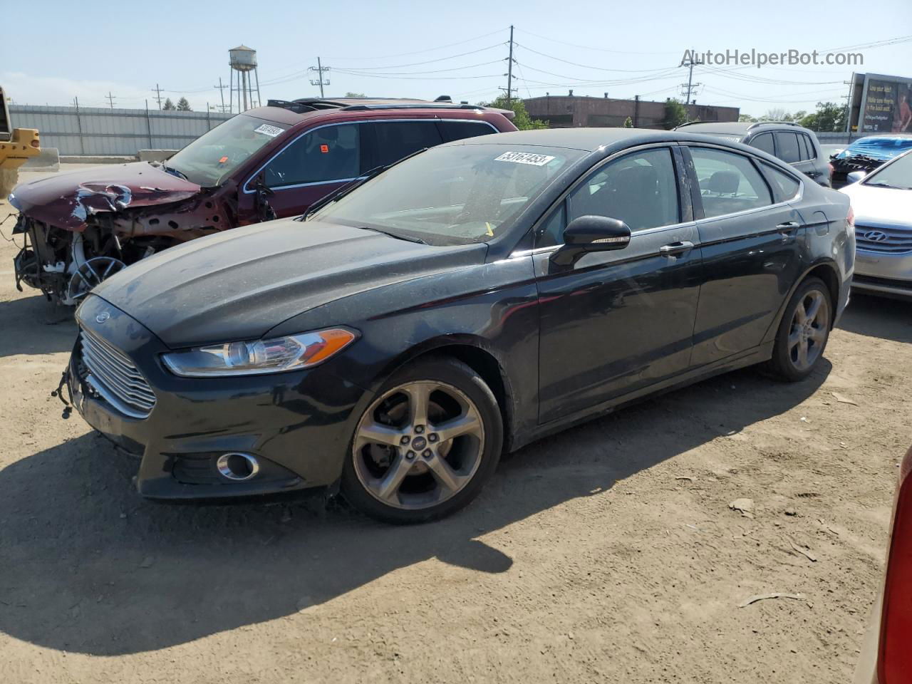 2014 Ford Fusion Se Black vin: 3FA6P0H74ER152531