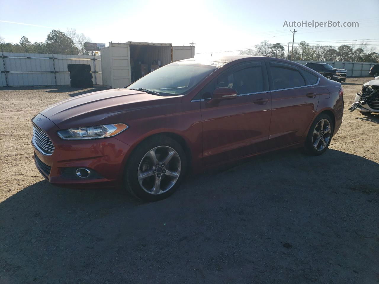 2014 Ford Fusion Se Red vin: 3FA6P0H74ER350249