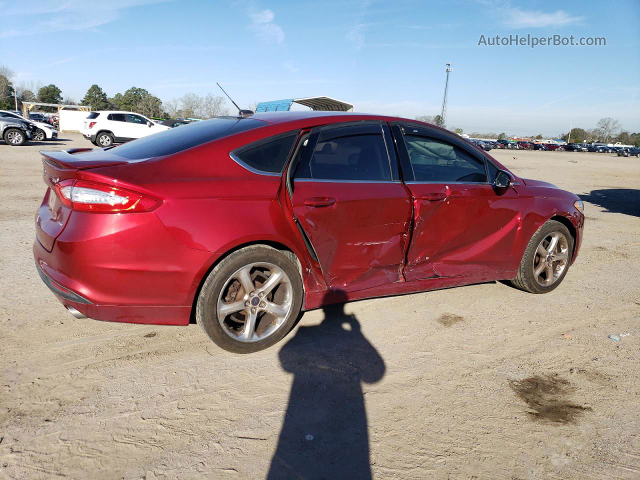 2014 Ford Fusion Se Red vin: 3FA6P0H74ER350249