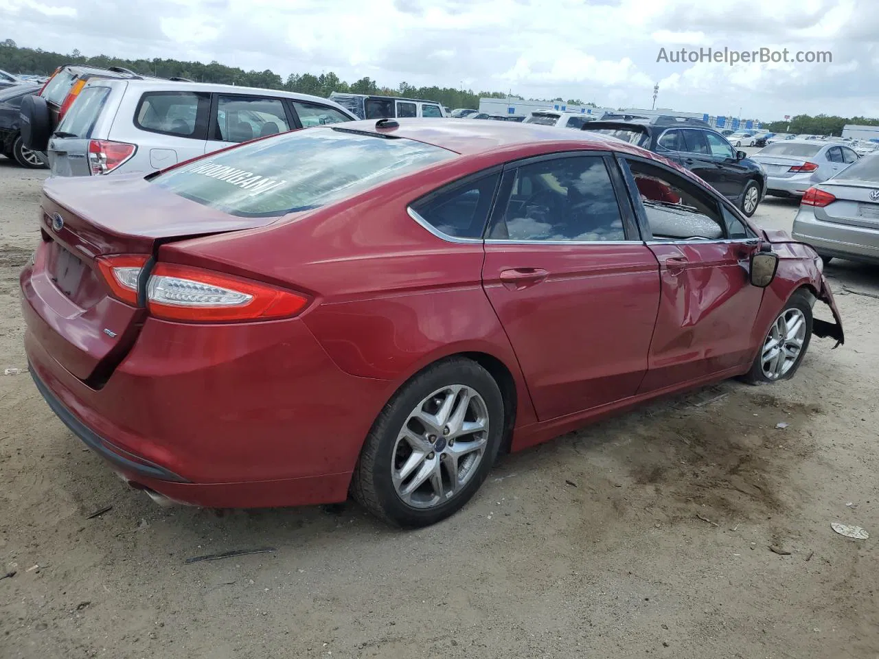 2014 Ford Fusion Se Red vin: 3FA6P0H74ER350560