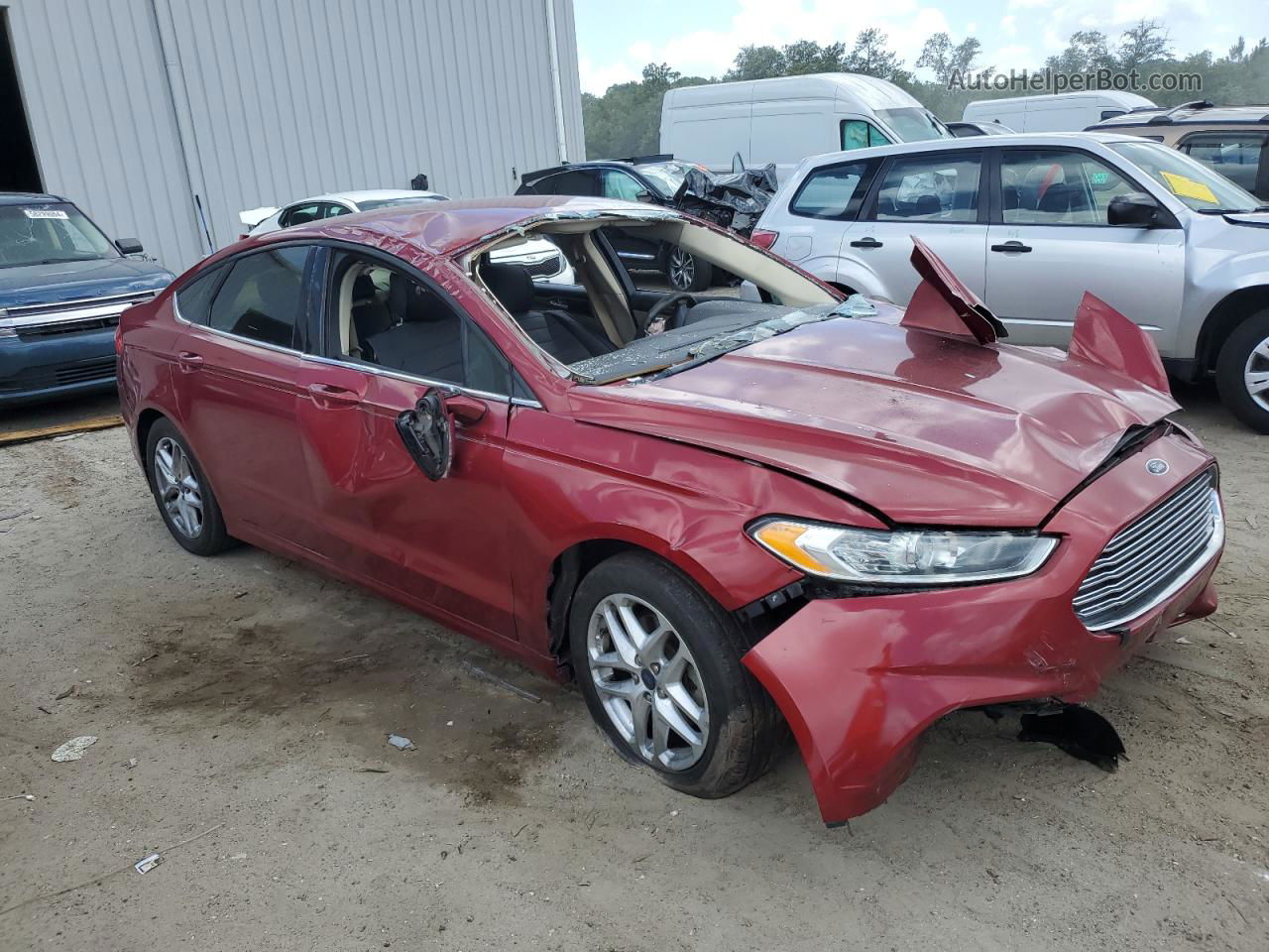 2014 Ford Fusion Se Red vin: 3FA6P0H74ER350560